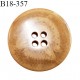 Bouton 18 mm pvc couleur beige caramel marbré en transparence 4 trous diamètre 18 mm épaisseur 4 mm prix à l'unité