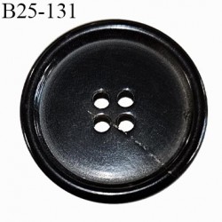 Bouton 25 mm couleur noir qualité 4 trous diamètre 25 mm épaisseur 5 mm prix à l'unité