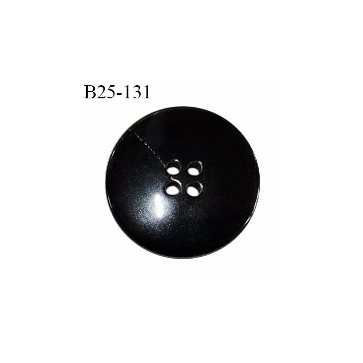 Bouton 25 mm couleur noir qualité 4 trous diamètre 25 mm épaisseur 5 mm prix à l'unité
