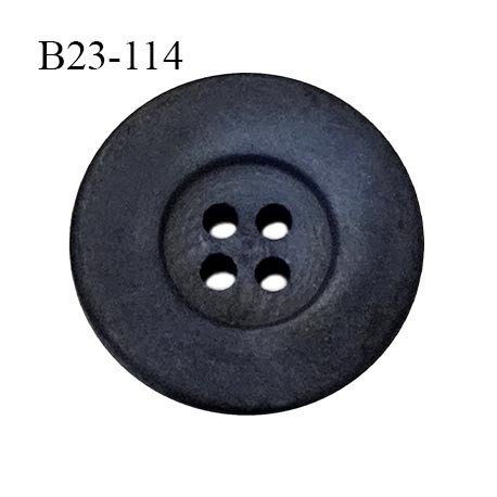 Bouton 23 mm couleur bleu et noir mat marbré 4 trous diamètre 23 mm épaisseur 4 mm prix à l'unité