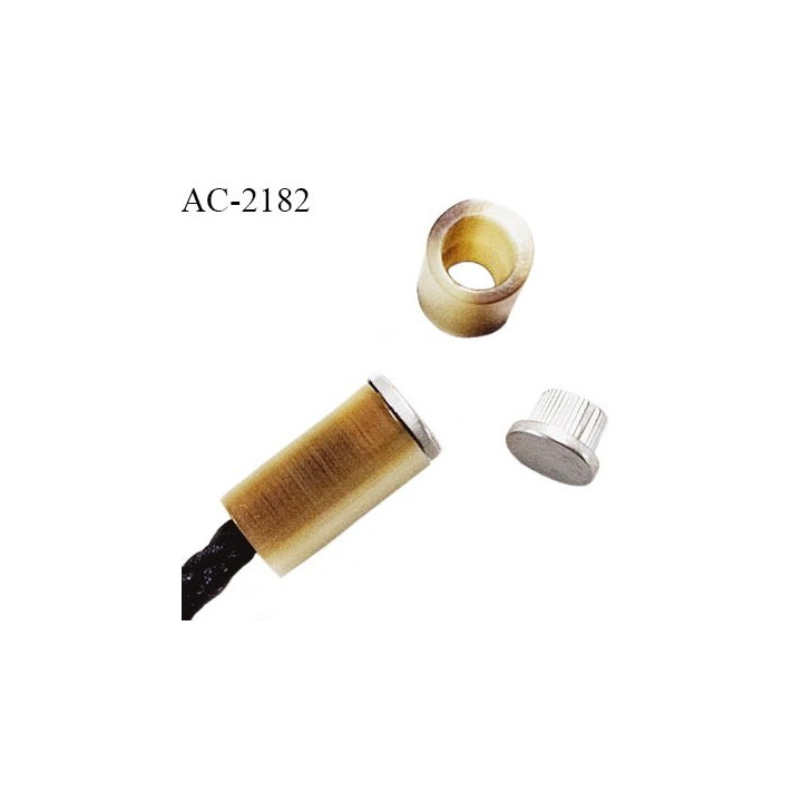Arrêt stop cordon haut de gamme pvc marbré beige et marron hauteur 15 mm diamètre 4 mm à 8 mm avec embout métal prix à la pièce