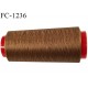 Cone 1000 m fil mousse polyester n°110 couleur marron clair longueur 1000 mètres bobiné en France