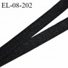 Elastique 8 mm lingerie et couture couleur noir allongement +120% forte élasticité largeur 8 mm prix au mètre