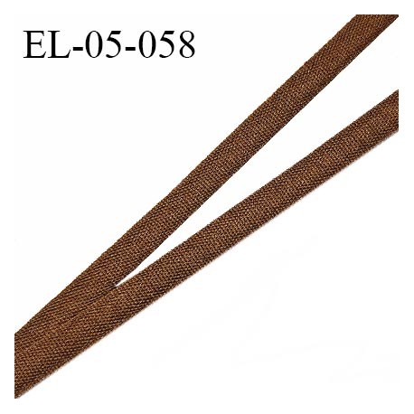 Elastique 5 mm lingerie haut de gamme fabriqué en France couleur bronze largeur 5 mm légèrement bombé prix au mètre