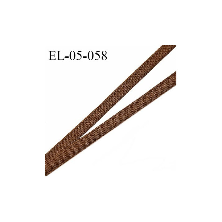 Elastique 5 mm lingerie haut de gamme fabriqué en France couleur bronze largeur 5 mm légèrement bombé prix au mètre