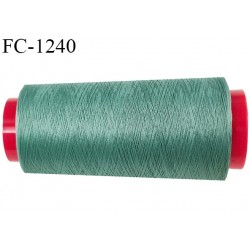 Cone 5000 m fil mousse polyester n°110 couleur vert longueur 5000 mètres bobiné en France