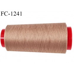 Cone 5000 m fil mousse polyester n°110 couleur bronze clair longueur 5000 mètres bobiné en France