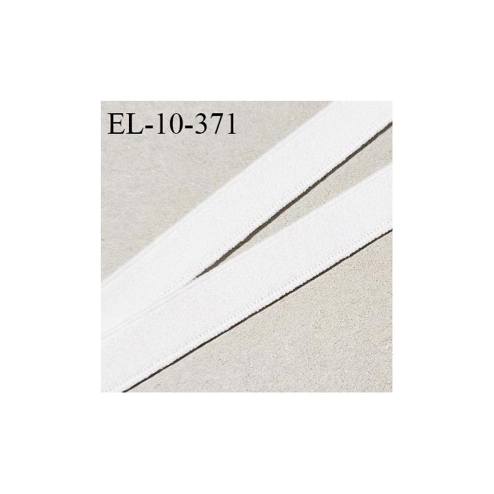 Elastique lingerie 10 mm haut de gamme fabriqué en France couleur blanc largeur 10 mm allongement +150% prix au mètre