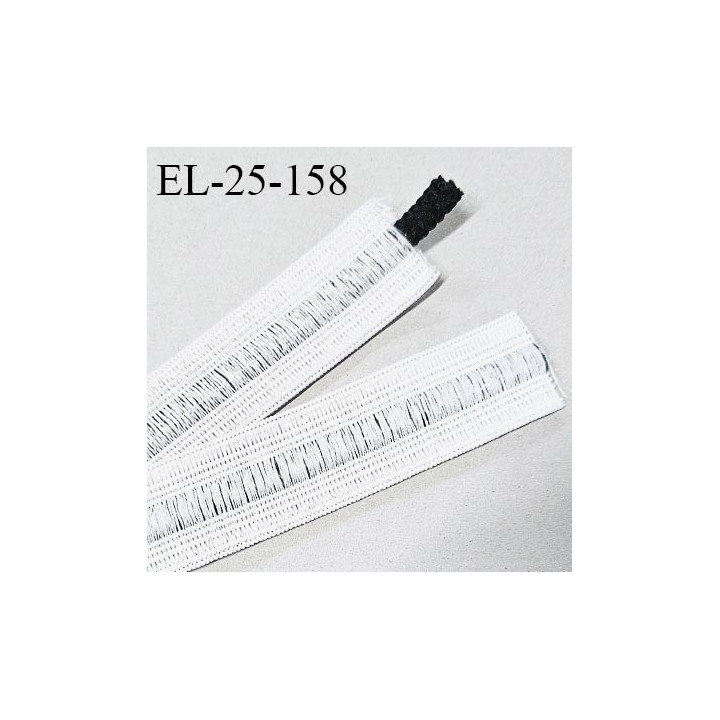 Elastique 25 mm fronceur à séchage rapide largeur 25 mm avec cordon intérieur en polyamide de 6 mm prix au mètre