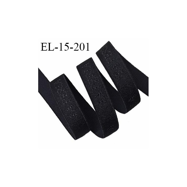 Elastique 15 mm lingerie haut de gamme inscription La Perla couleur noir largeur 15 mm fabriqué en France prix au mètre