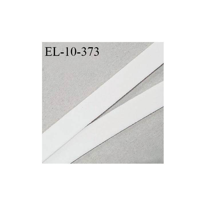 Elastique lingerie 10 mm haut de gamme fabriqué en France couleur blanc largeur 10 mm allongement +90% prix au mètre