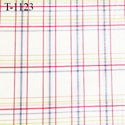 Tissu lycra élasthanne fin à carreaux très haut gamme 135 gr au m2 largeur 155 cm prix pour 10 cm