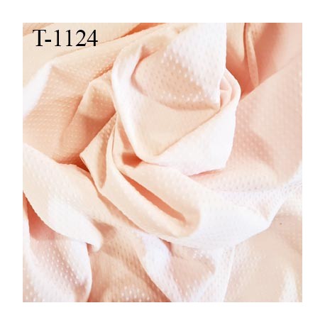 Tissu lycra élasthanne lingerie et bain couleur rose clair largeur 115 cm 115 grs au m2 prix pour 10 cm de long