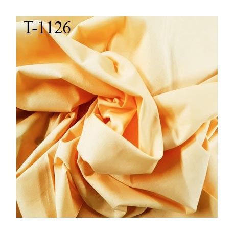Tissu coton spécial lingerie couleur abricot clair largeur 145 centimètre poids 160 grs au mètre carré prix pour 10 cm