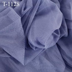 Marquisette tulle spécial lingerie haut de gamme 100% polyamide couleur bleu tempête largeur 140 cm prix pour 10 cm