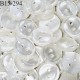 Bouton 15 mm en pvc couleur naturel brillant effet nacré 2 trous diamètre 15 mm épaisseur 3 mm prix à la pièce