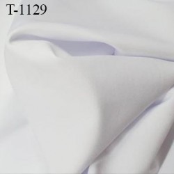 Tissu lycra elasthanne blanc très fin haut de gamme 120 gr au m2 largeur 145 cm prix pour 10 cm de longueur et 145 cm de large