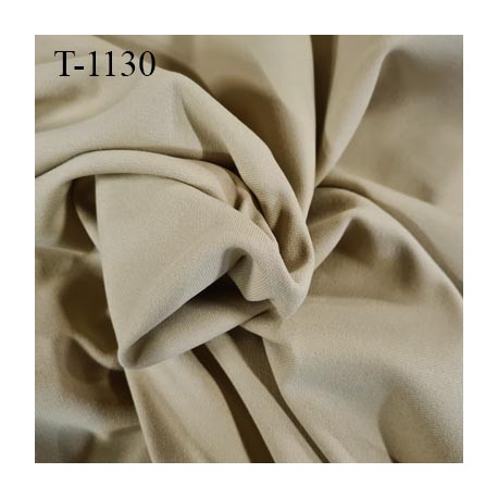 Tissu coton et synthétique très doux couleur beige foncé largeur 140 centimètre poids 300 grs au mètre carré prix pour 10 cm