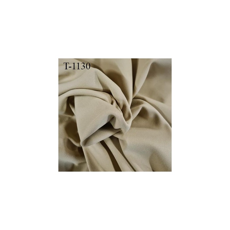 Tissu coton et synthétique très doux couleur beige foncé largeur 140  centimètre poids 300 grs au mètre carré prix pour 10 cm - mercerie-extra
