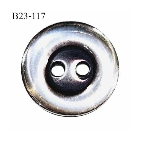 Bouton 23 mm pvc fabriqué en France 2 trous diamètre 23 mm épaisseur 4 mm prix à l'unité