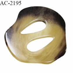 Boucle décor pvc couleur beige et marron marbré diamètre extérieur 55 mm épaisseur 5 mm prix à l'unité