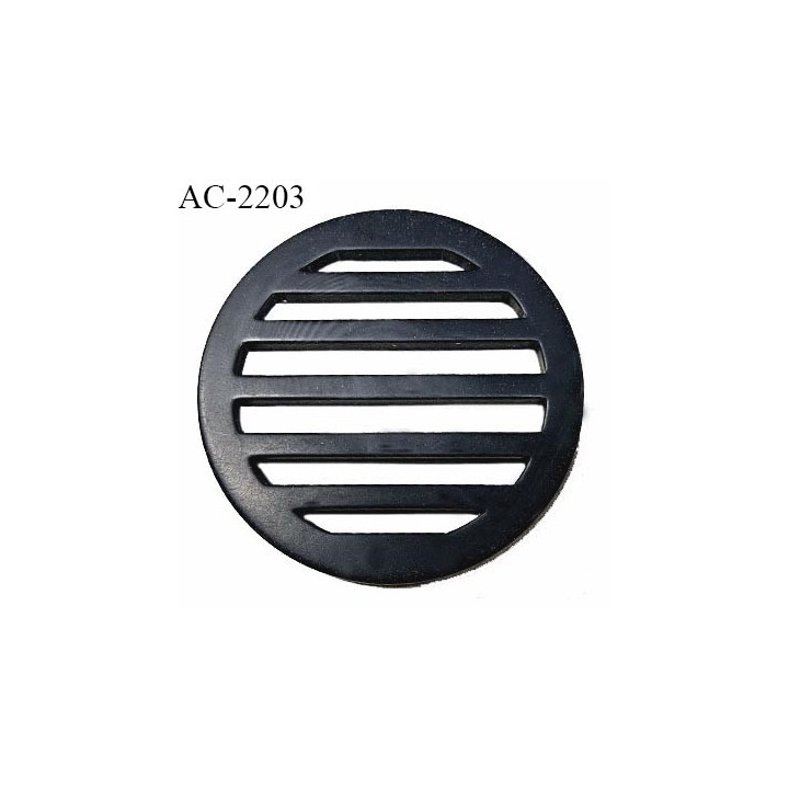 Boucle décor pvc couleur noir diamètre extérieur 55 mm épaisseur 4.5 mm prix à l'unité