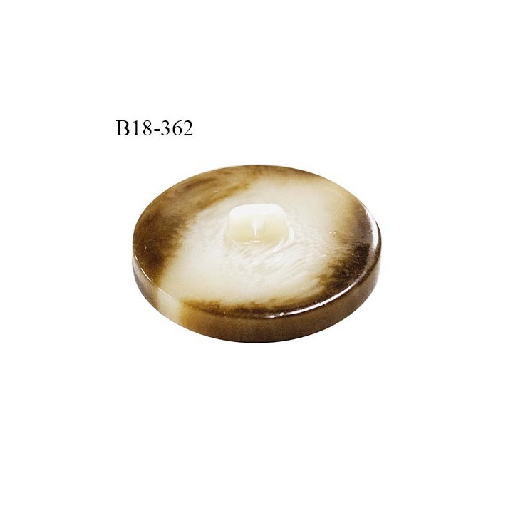 Bouton 18 mm haut de gamme en pvc couleur marbré beige et marron diamètre 18 mm prix à la pièce