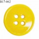 Bouton 17 mm en pvc avec 4 trous couleur jaune orangé diamètre 17 mm épaisseur 3 mm prix à la pièce