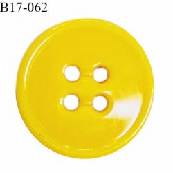 Bouton 17 mm en pvc avec 4 trous couleur jaune orangé diamètre 17 mm épaisseur 3 mm prix à la pièce