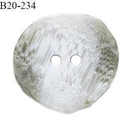 Bouton 20 mm en pvc couleur gris 2 trous diamètre 20 mm épaisseur 3 mm prix à l'unité