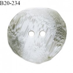 Bouton 20 mm en pvc couleur gris 2 trous diamètre 20 mm épaisseur 3 mm prix à l'unité