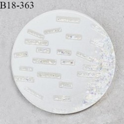 Bouton 18 mm pvc couleur naturel et pailleté diamètre 18 mm épaisseur 3 mm prix à l'unité