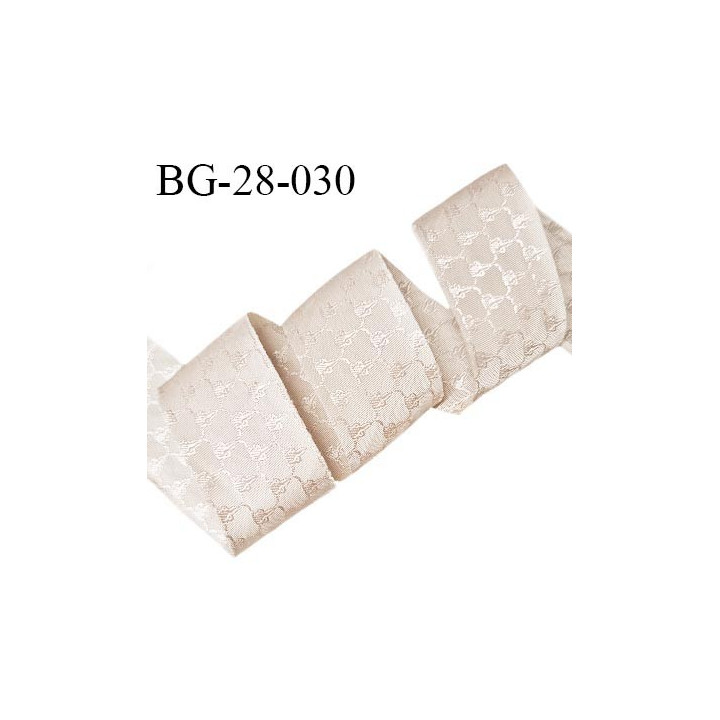 Biais à plat 28 mm à plier coton à motifs couleur beige rosé largeur 28 mm prix au mètre
