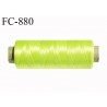 Bobine de 500 m fil mousse polyamide n° 120 couleur vert anis longueur de 500 mètres bobiné en France
