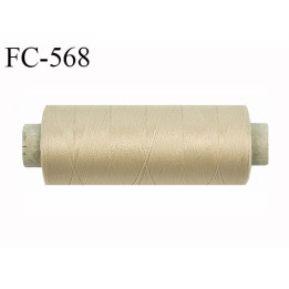 Bobine de fil 500 m mousse polyester n° 110 polyester couleur chair longueur 500  mètres bobiné en France