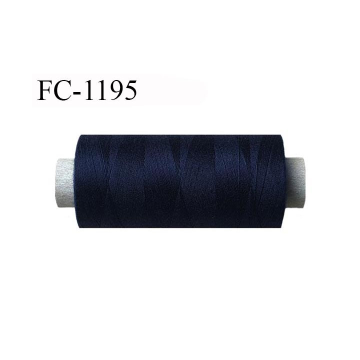 Bobine 500 m fil Polyester n° 80 bleu marine 500 mètres fil européen bobiné en Europe ou France certifié oeko tex