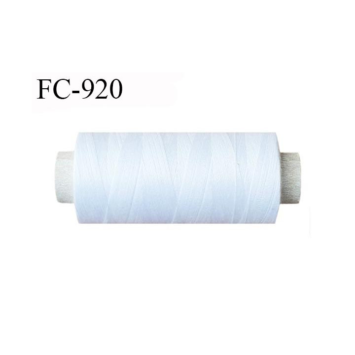 Bobine 500 m fil Polyester n° 80 blanc 500 mètres fil européen bobiné en Europe ou France certifié oeko tex