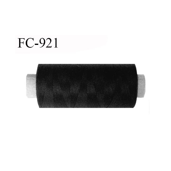 Bobine 500 m fil Polyester n° 80 noir 500 mètres fil européen bobiné en Europe ou France certifié oeko tex