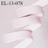 Elastique 13 mm lingerie couleur rose pastel brillant largeur 13 mm allongement +70% prix au mètre