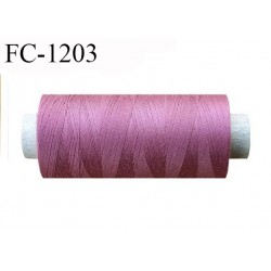 Cone 500 m fil polyester fil n°80 couleur rose balais longueur du cone 500 mètres bobiné en France certifié oeko tex