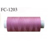 Cone 500 m fil polyester fil n°80 couleur rose balais longueur du cone 500 mètres bobiné en France certifié oeko tex