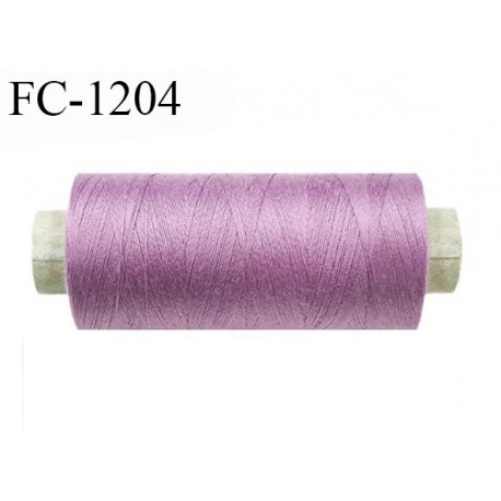 Cone 500 m fil polyester fil n°80 couleur rose balais longueur du cone 500 mètres bobiné en France certifié oeko tex