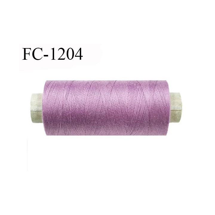 Cone 500 m fil polyester fil n°80 couleur rose balais longueur du cone 500 mètres bobiné en France certifié oeko tex