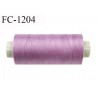 Cone 500 m fil polyester fil n°80 couleur rose balais longueur du cone 500 mètres bobiné en France certifié oeko tex
