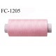 Cone 500 m fil polyester fil n°80 couleur rose longueur du cone 500 mètres bobiné en France certifié oeko tex