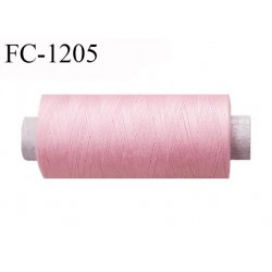 Bobine 500 m fil polyester fil n°80 couleur rose longueur du cone 500 mètres bobiné en France certifié oeko tex