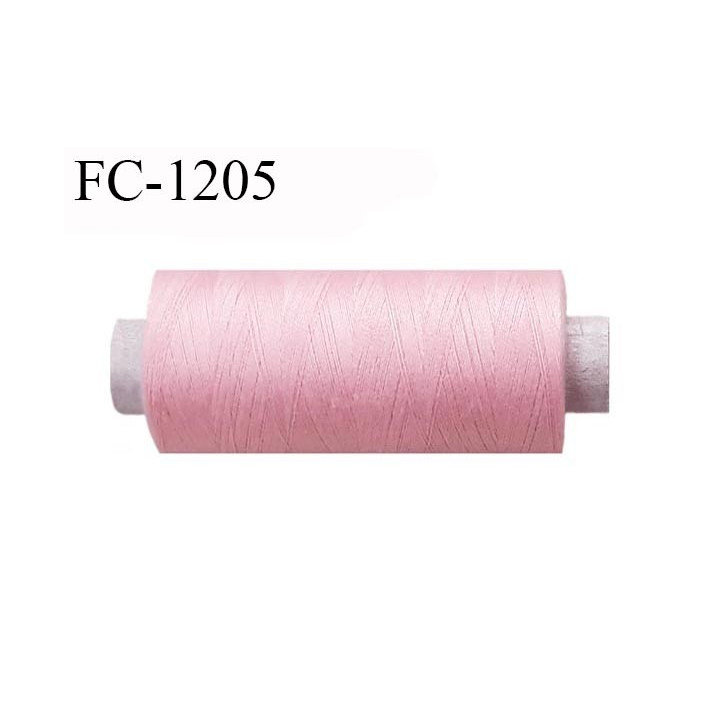 Cone 500 m fil polyester fil n°80 couleur rose longueur du cone 500 mètres bobiné en France certifié oeko tex