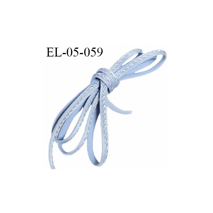 Elastique 5 mm lingerie haut de gamme fabriqué en France couleur bleu ciel prix au mètre