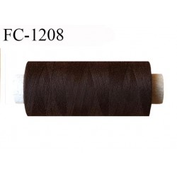 Cone 500 m fil polyester fil n°80 couleur marron foncé longueur du cone 500 mètres bobiné en France certifié oeko tex