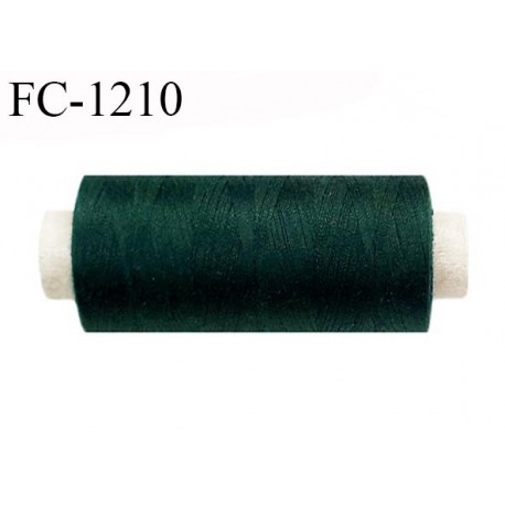 Cone 500 m fil polyester fil n°80 couleur vert bouteille longueur du cone 500 mètres bobiné en France certifié oeko tex